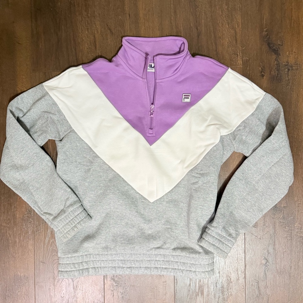 Fila Women's Lavender and Gray Cowl Sweater